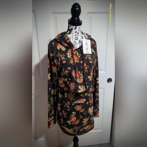 NWT🌹Latched Mama🌹Rose Floral Hoodie Small With Pocket Sold Out Design